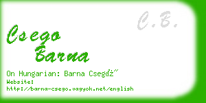 csego barna business card